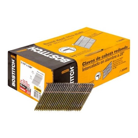 Dewalt Collated Framing Nail, 2-3/8 in L, 28 Degrees S8DR-FH